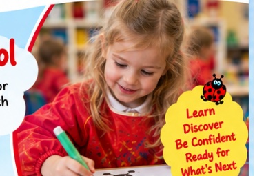 Child drawing a ladybird